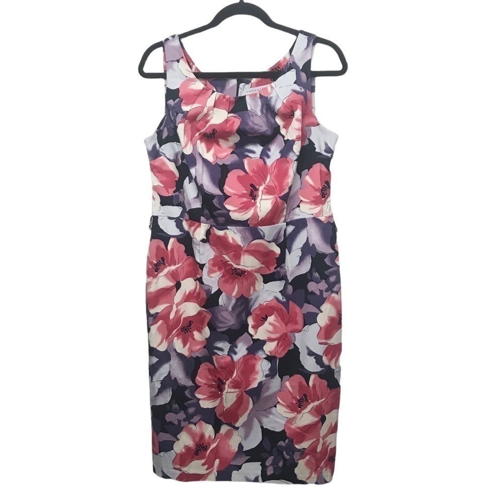 Madison Leight Pink Purple Floral Sleeveless Dress Size 10